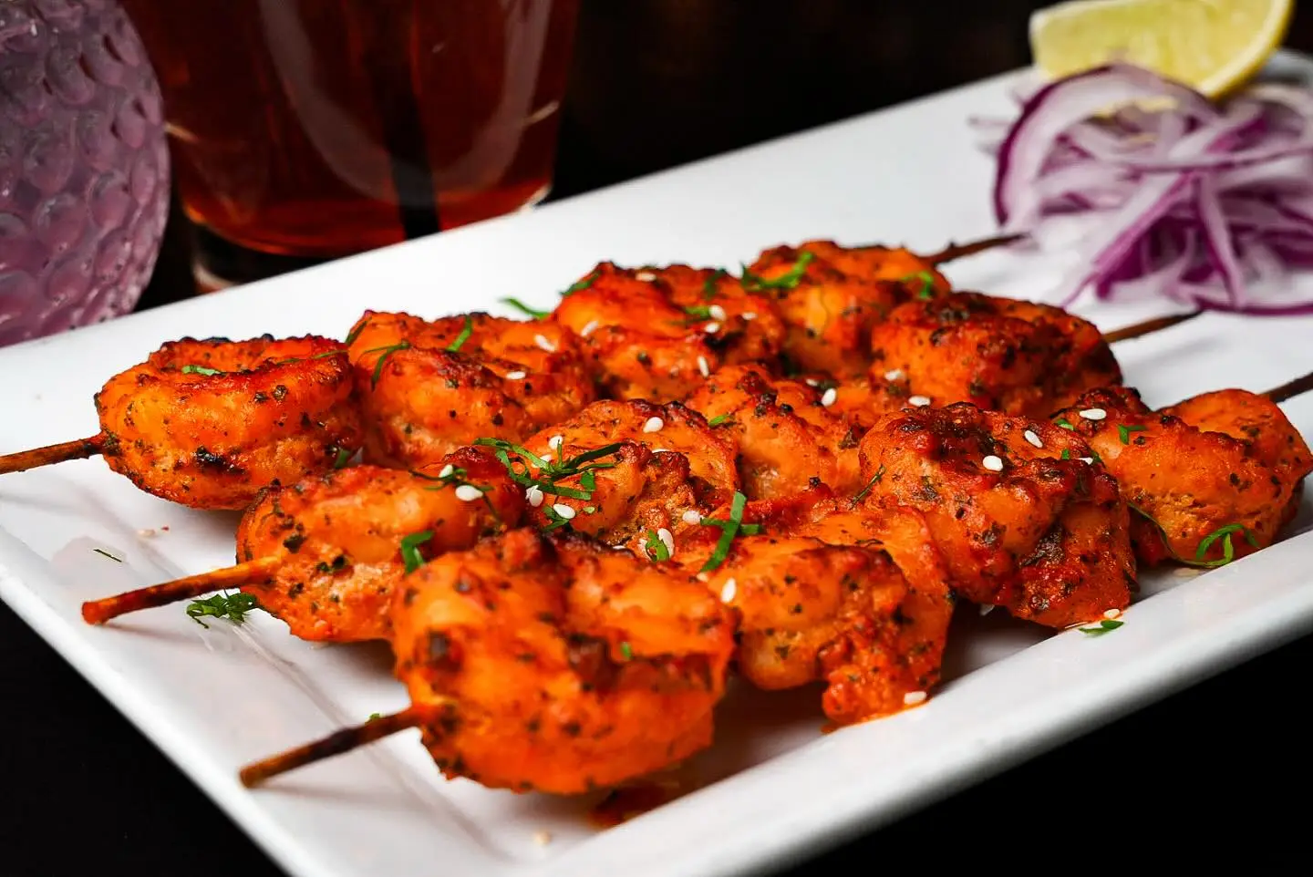 Tandoori Shrimp Skewers at BiRA 17 Calgary 17th Ave